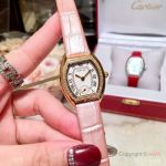 New Style Cartier Ladies Watch - Gold Case White MOP Dial